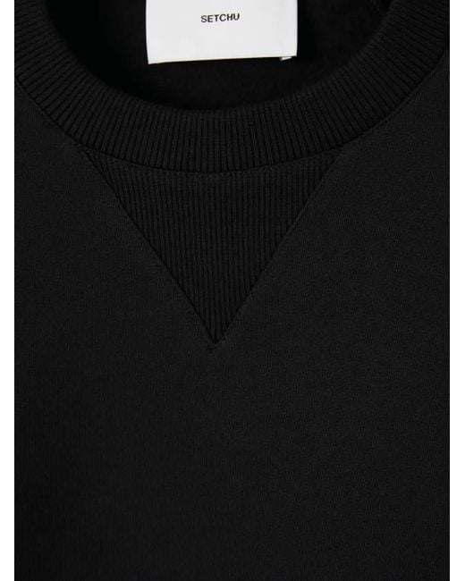 Setchu Black Crew-neck Sweatshirt for men