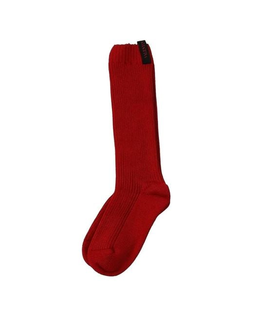 Valentino Garavani Red Logo-Patch Socks for men