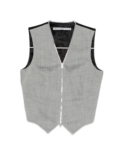 Alexander Wang Gray Tailored Zipper Vest