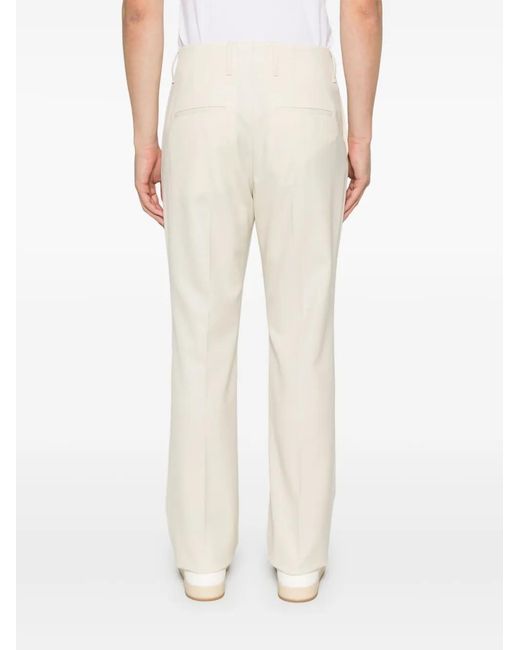 Fendi White Wool Tailored Trousers for men