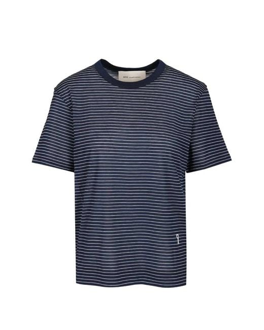 AMI Blue Striped T-Shirt