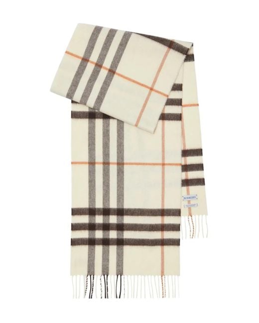 Burberry Natural Plaid Scarf
