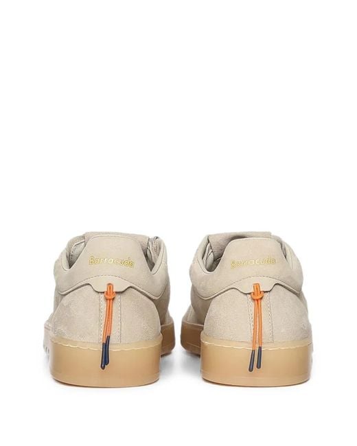 Baracuta White Perforated-Toe Sneakers for men