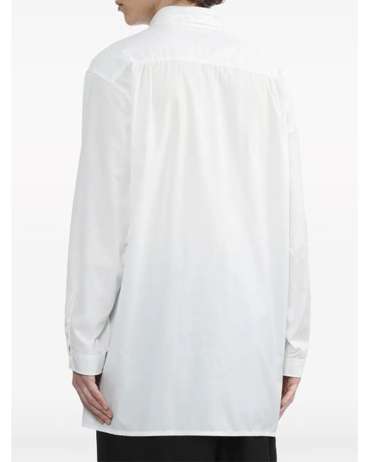 Yohji Yamamoto White Layered-Collar Cotton Shirt for men