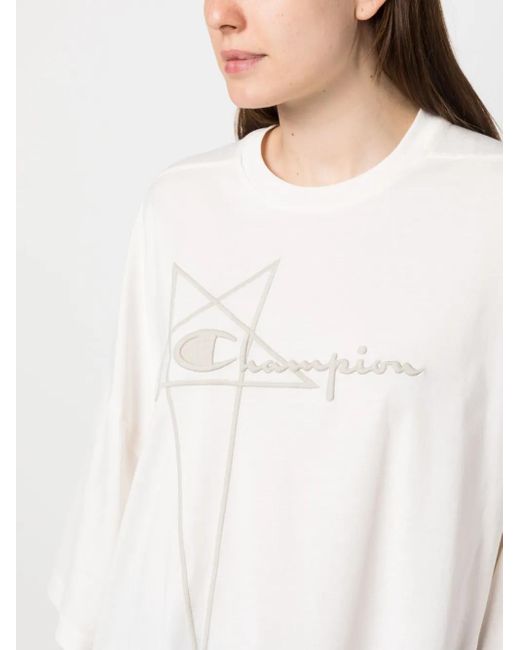 Rick Owens X Champion White T-shirt