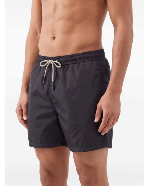 D4.0 Blue Drawstring-Waist Swim Shorts for men