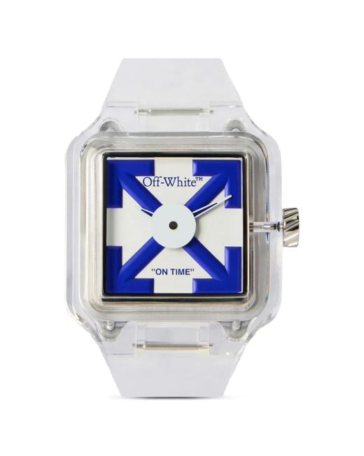 Off-White c/o Virgil Abloh Blue Proto 01 Squared 45Mm Watch for men