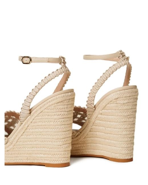 Twinset Natural Woven Wedged Sandals