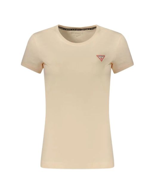 Guess Natural Logo-Patch T-Shirt