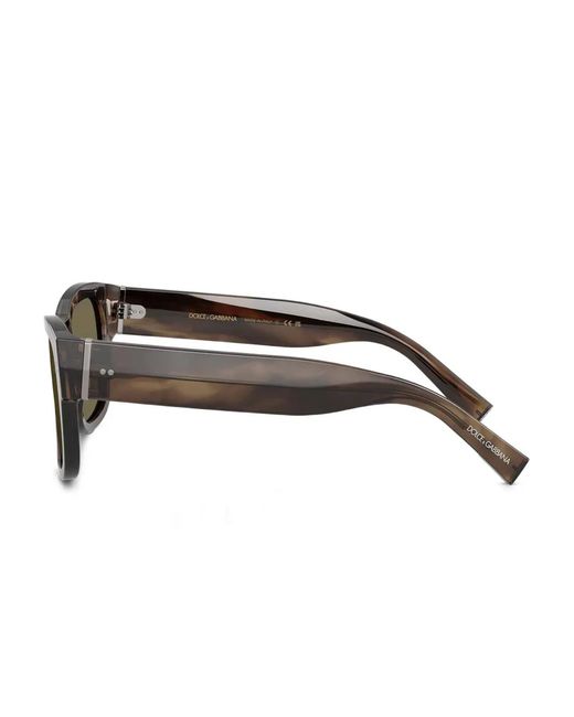 Dolce & Gabbana Green Rectangle-Frame Sunglasses for men