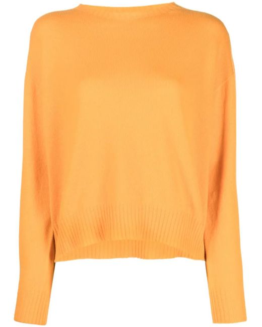 Twinset Orange Pull En Cachemire À Épaules Tombantes