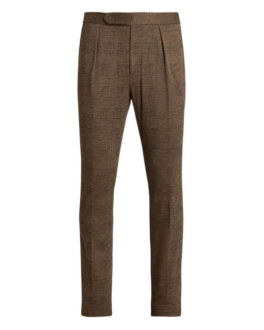 Polo Ralph Lauren Gray Check-Pattern Trousers for men