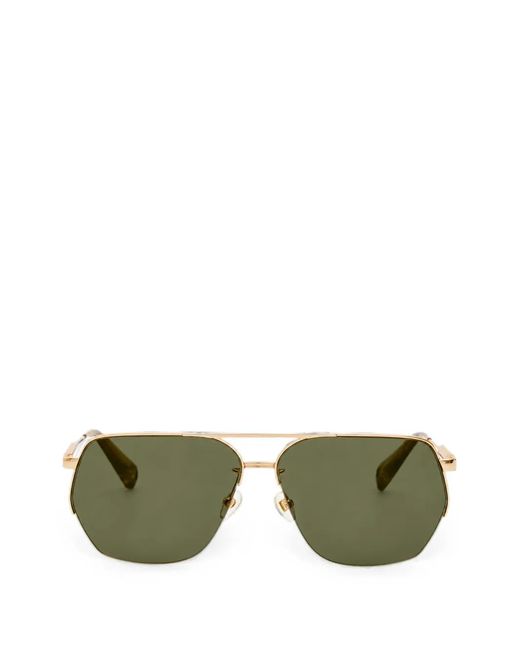 Jacquemus Green Geometric-Frame Sunglasses