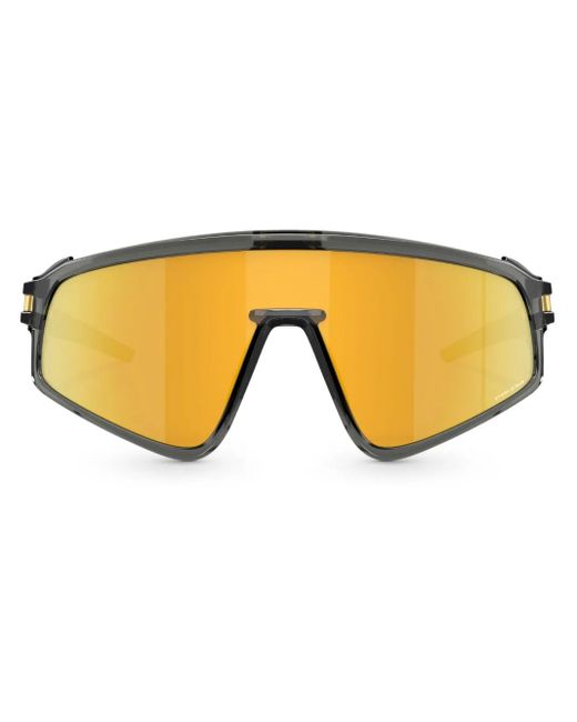 Oakley Yellow Latch Mask-Frame Sunglasses