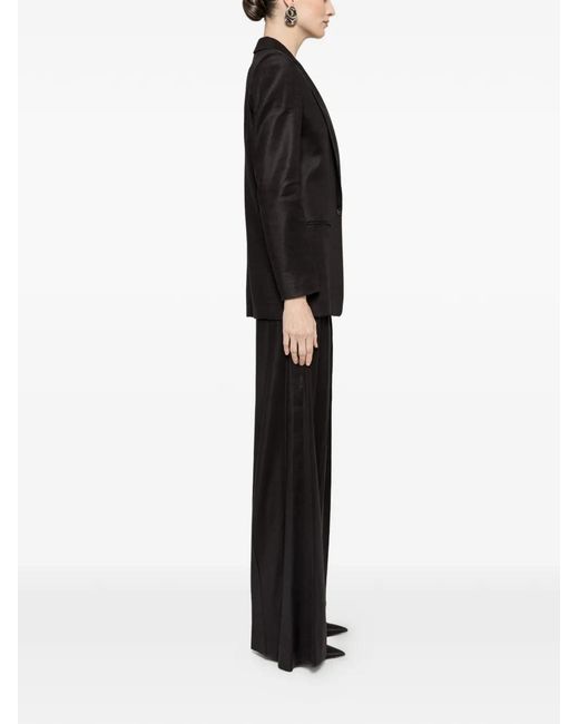 Nissa Black Single-Breasted Blazer