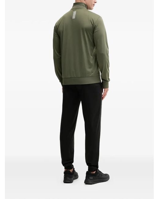 EA7 Green Sweat Zippé À Taille Élastiquée for men