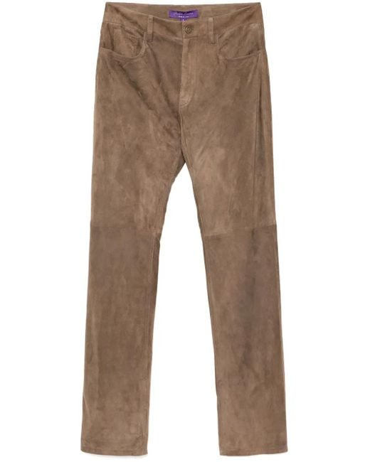 Ralph Lauren Brown Suede Trousers
