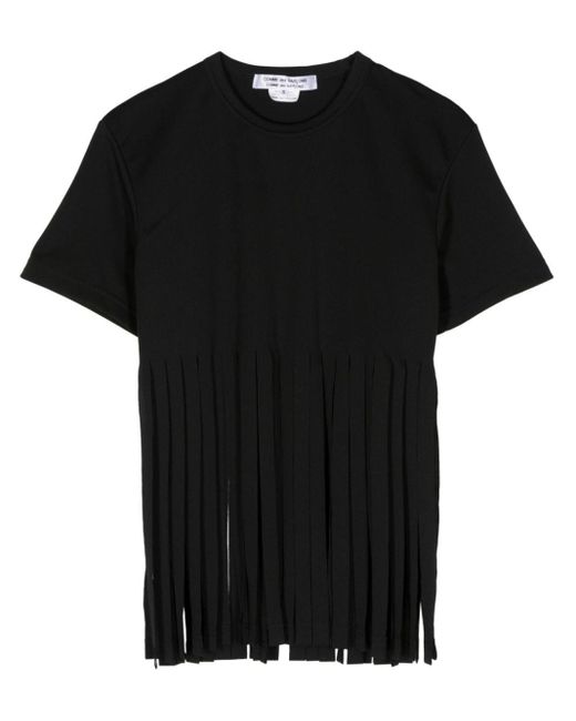 Comme des Garçons Black Fringe-detail Jersey T-shirt
