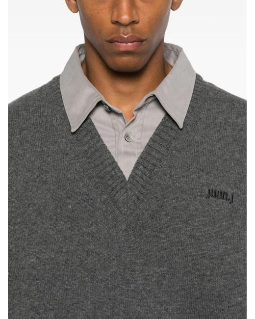 Juun.J Sweater Met Logo in het Gray voor heren