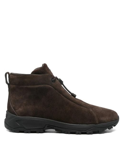 Zapatillas de ante con cordones Zegna de hombre de color Brown
