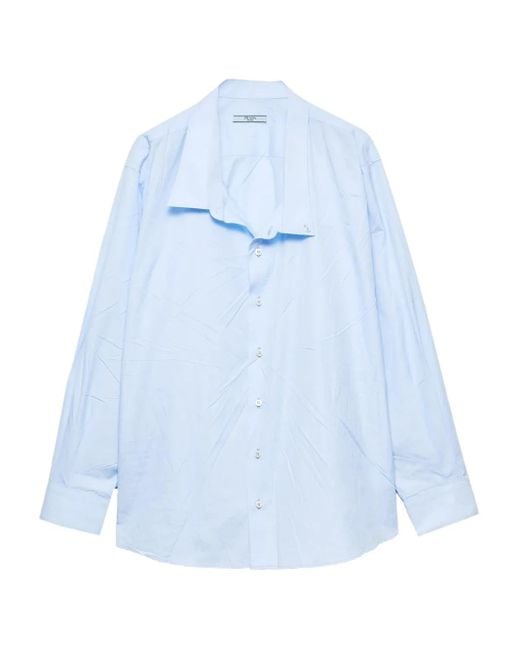 Prada Blue Poplin Shirt