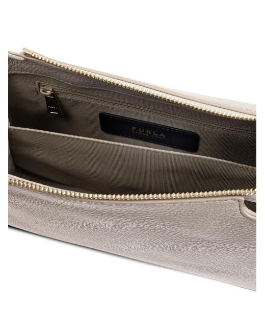 Furla Natural Flap-Detail Shoulder Bag
