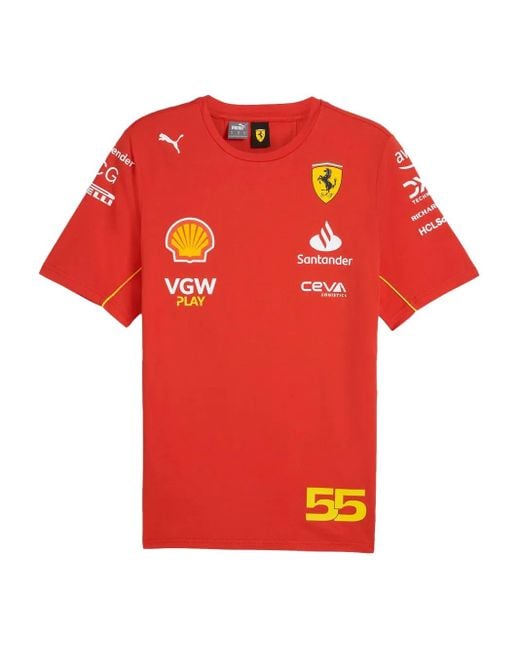 PUMA Red X Scuderia Ferrari Carlos Sainz T-Shirt for men