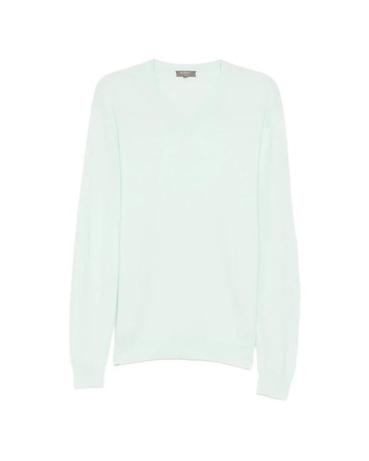 N.Peal Cashmere White Burlington Jumper for men