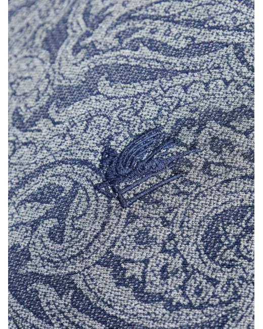 Etro Blue Bomber Jacket With Logo for men