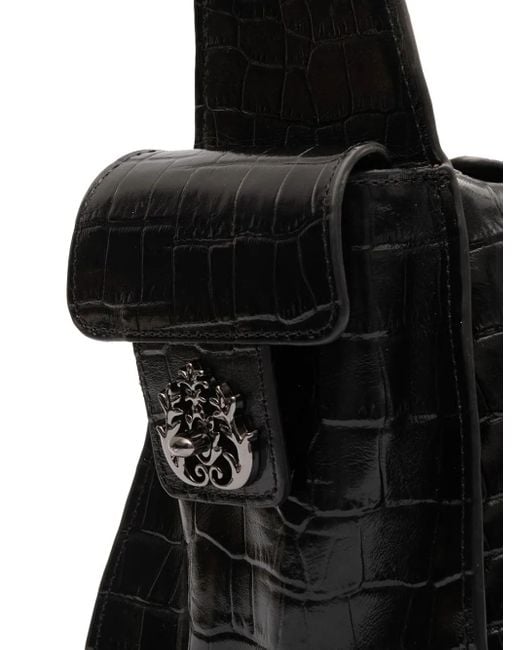 Bolso de hombro Anne Hobo con eslabón de cadena Isla de color Black