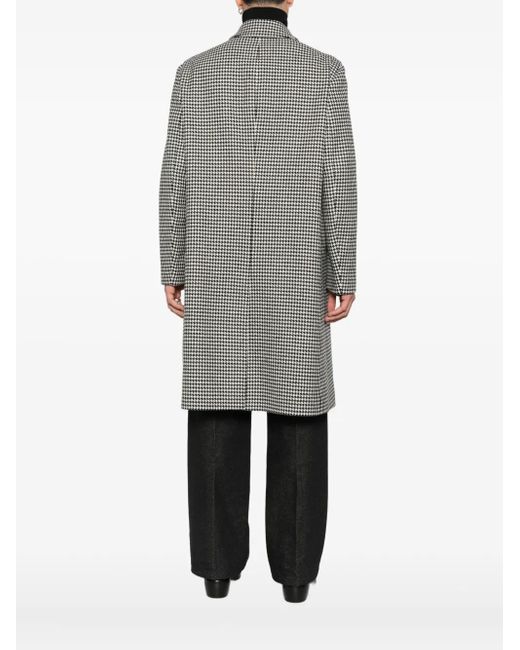 Abrigo Con Motivo Pied De Poule Lardini de hombre de color Gray