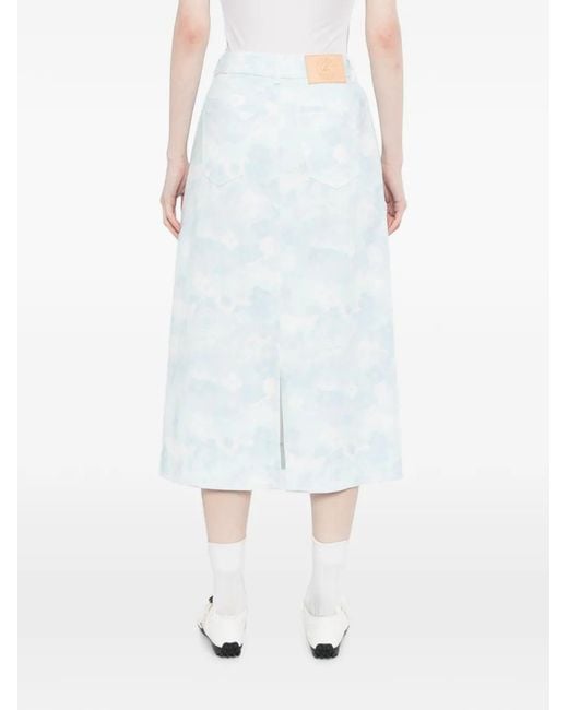 SPORT b. by agnès b. White Floral Midi Skirt