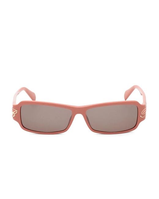 Gafas de sol con montura rectangular Blumarine de color Pink