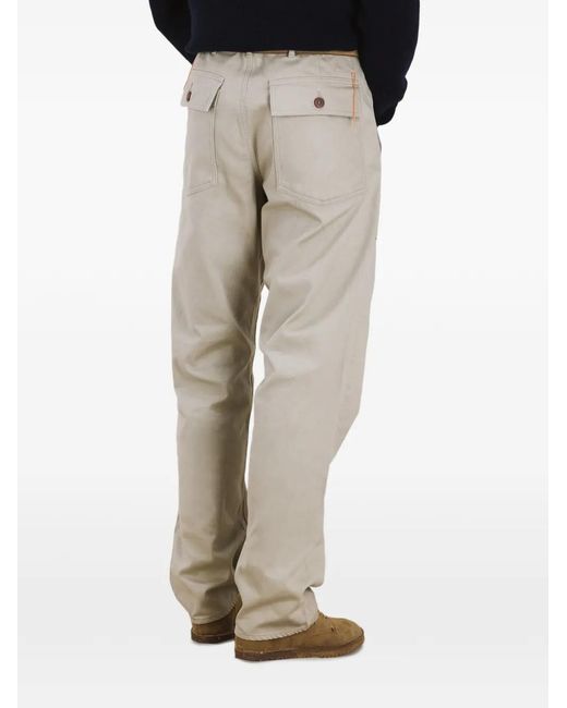 Fortela White Patch-Pocket Trousers for men