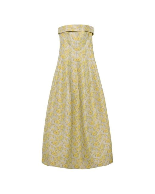 Jonathan Simkhai White Octavia Strapless Jacquard Maxi Dress