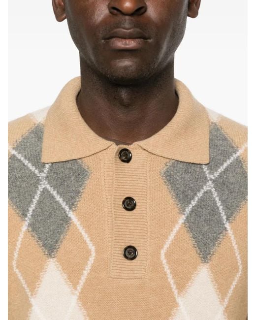 Polo A Rombi di Paolo Pecora in Natural da Uomo