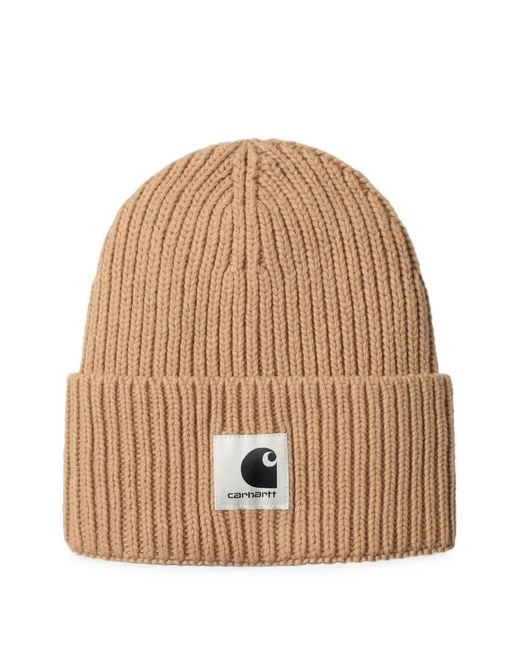 Carhartt Natural Mira Ribbed-Knit Beanie Hat