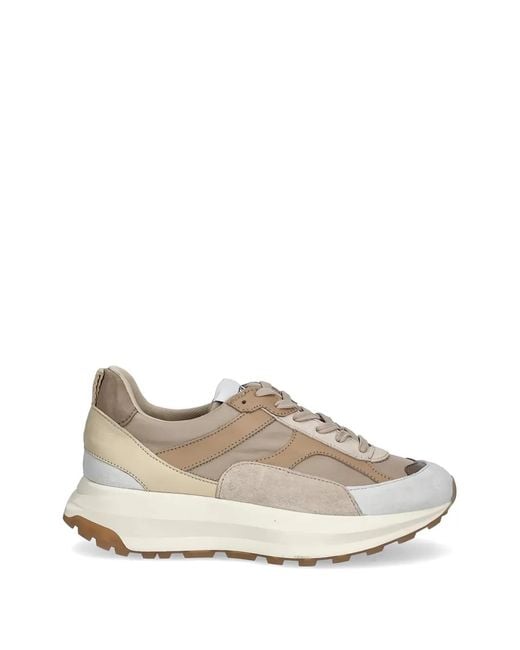 Novesta White Panelled Lace-Up Fastening Sneakers