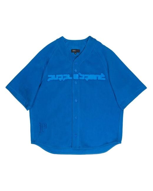 Camicia Con Stampa di Purple Brand in Blue da Uomo