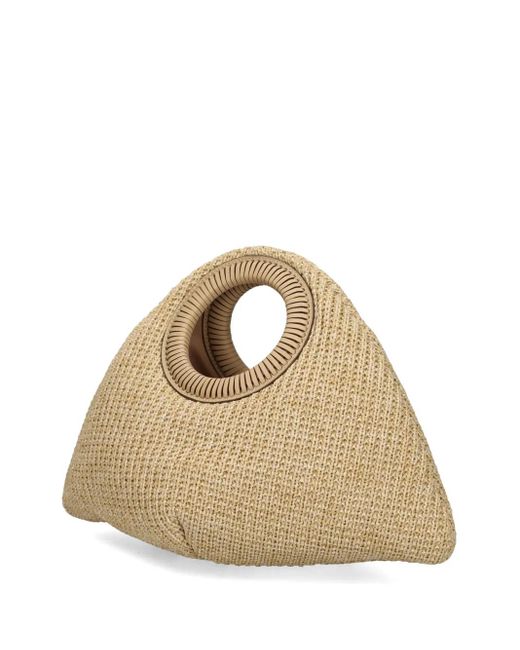 Cult Gaia Natural Thais Woven Top-Handle Bag
