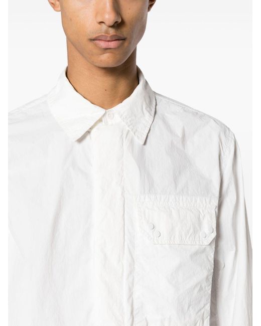 Camicia con colletto classico di C P Company in White da Uomo