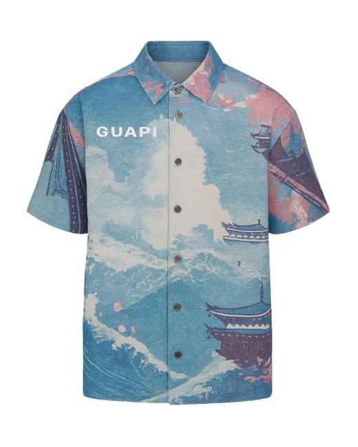 GUAPI Tokyo Tapestry Shirt in Blue for Men | Lyst