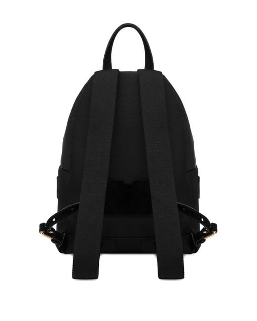 Moschino Black Logo-Plaque Backpack for men