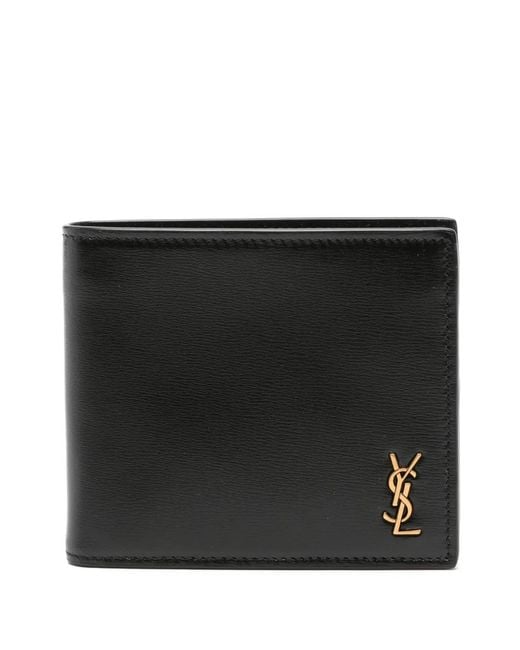 Saint Laurent Black Tiny Cassandre East/West Wallet for men