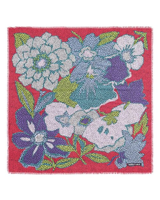Bimba Y Lola FloralPrint Scarf in Red Lyst UK