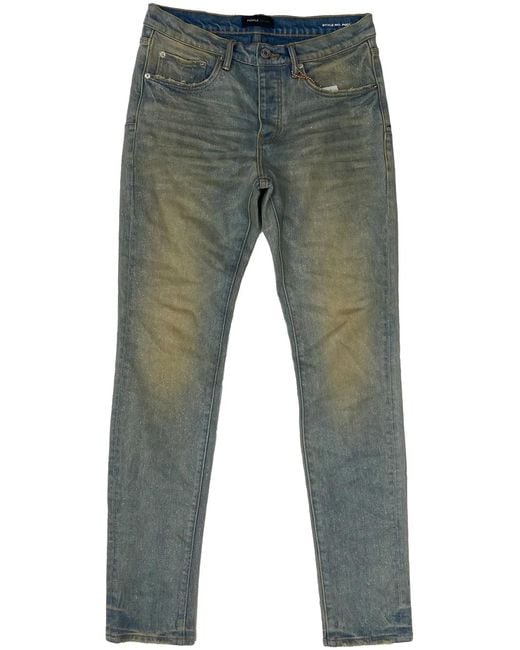 Purple Brand Gray P001 Glitter Dirty Skinny Jeans for men