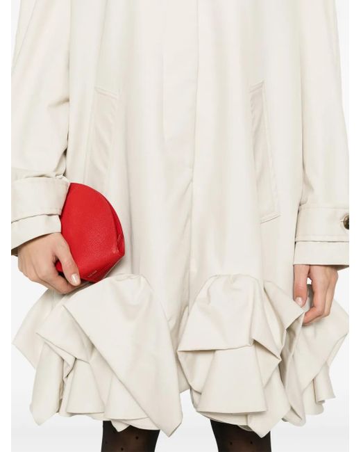 Viktor & Rolf White Ruffled Trench Coat