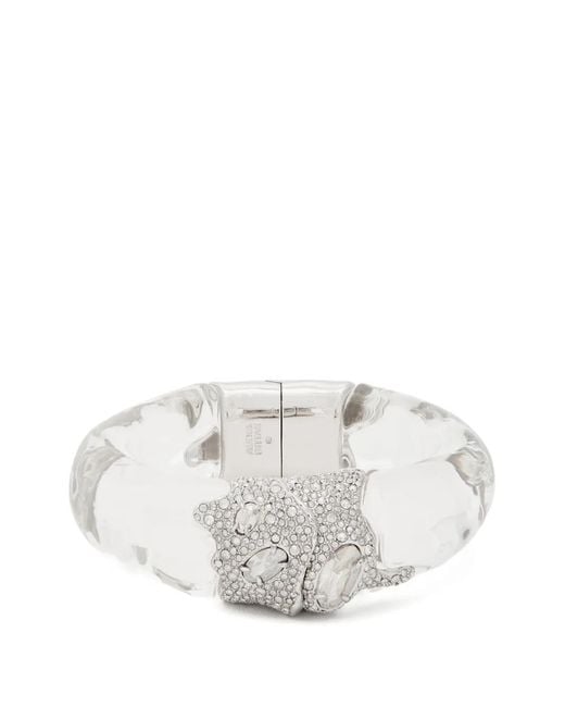 Alexis White Silverlake Crystal-Embellished Bracelet