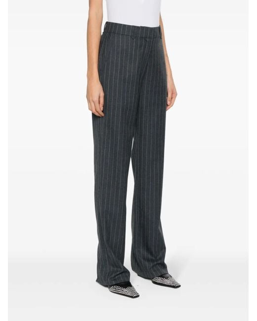 Anine Bing Black Drew Straight-Leg Trousers