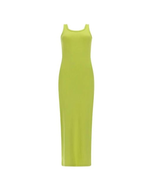 MSGM Ribgebreide Jurk in het Green